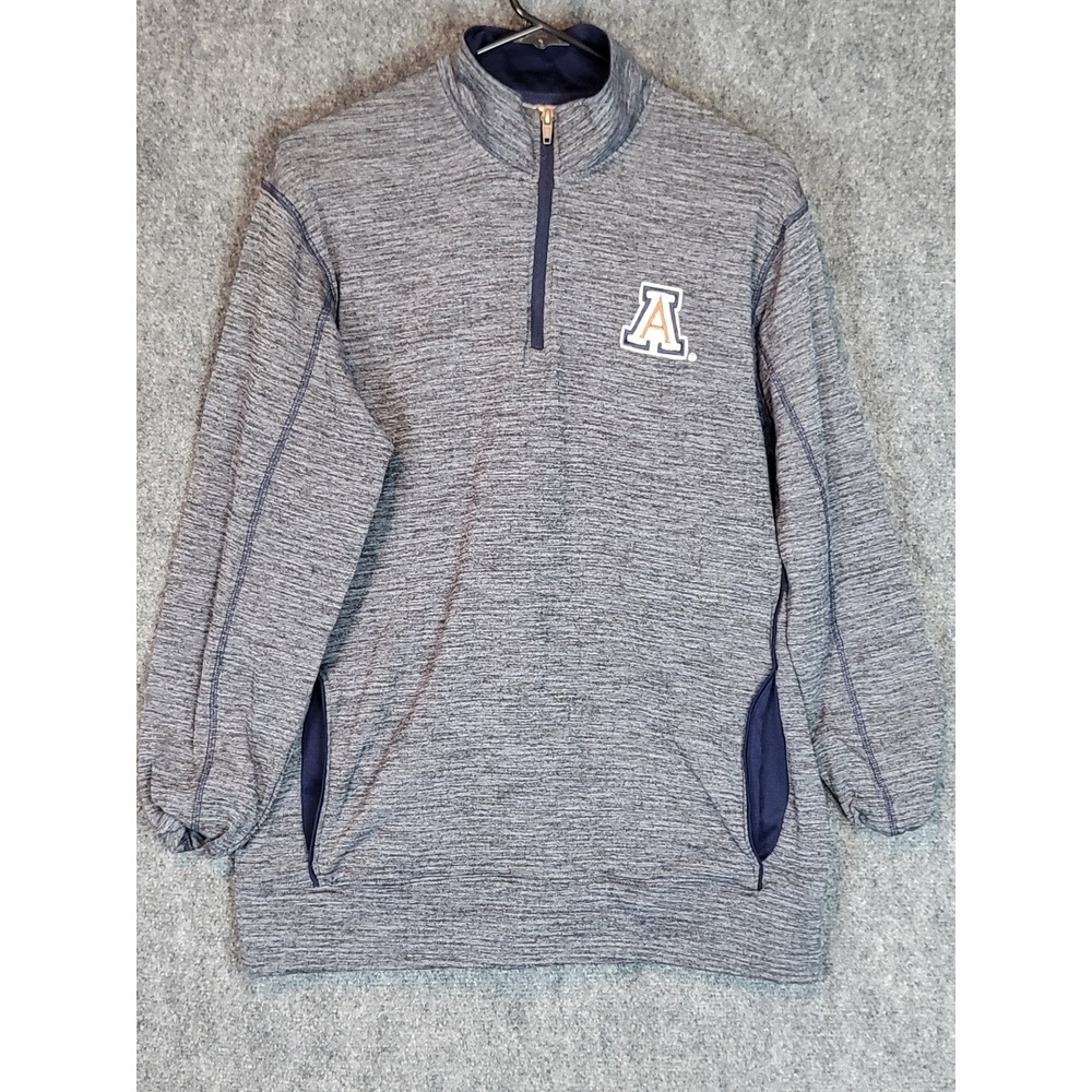 Arizona Wildcats Quarter Zip Pullover Sweatshirt Mens Medium Gray Athletic NCAA